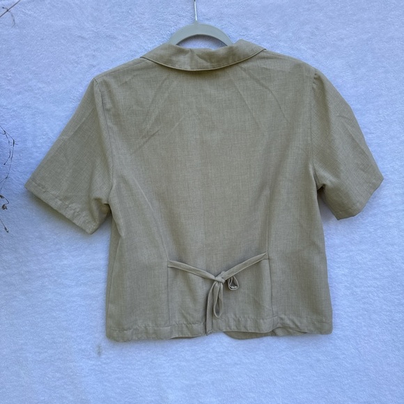 White Stag Tan Button-Up Blouse - Picture 6 of 10